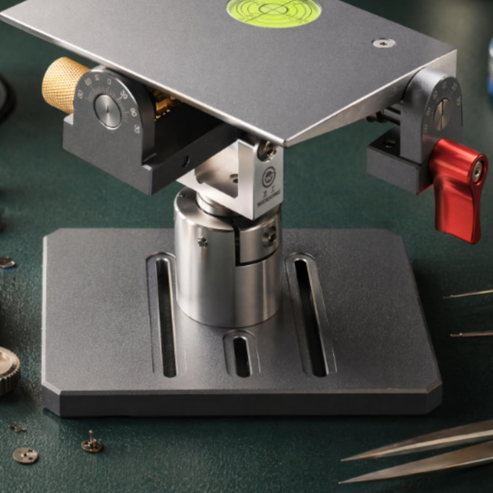 Piattaforma Riparazione Orologi Banco Lavoro Stazione Orologiaio Supporto Altezza Regolabile Piano Antiscivolo Manopole Meccaniche Colonna Solida