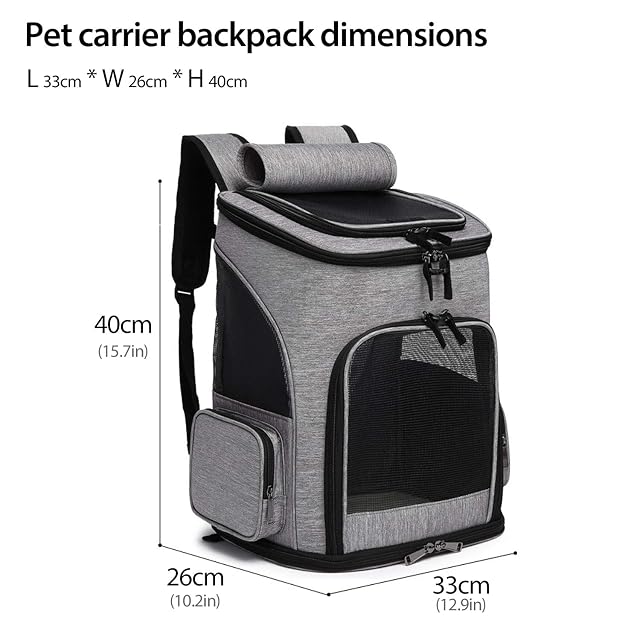 Foto 3 de 8 de PETCUTE Mochila para Perros Bolsa para Transportar Gatos Mochila Mascotas Transpirable,Viaje Mochila…