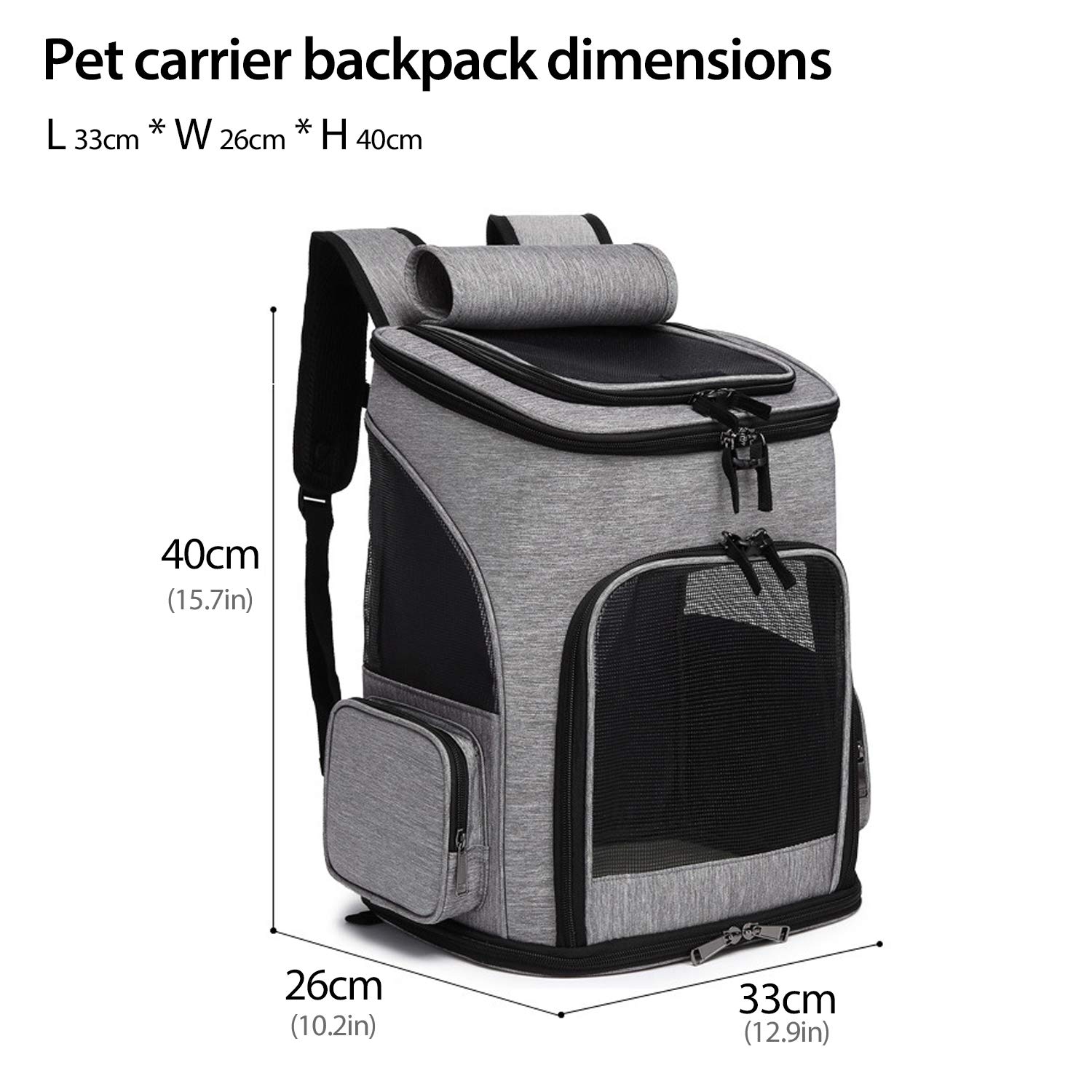 PETCUTE Mochila para Perros Bolsa para Transportar Gatos Mochila Mascotas Transpirable,Viaje Mochila para Llevar Perros Gato Pequeños,Azul