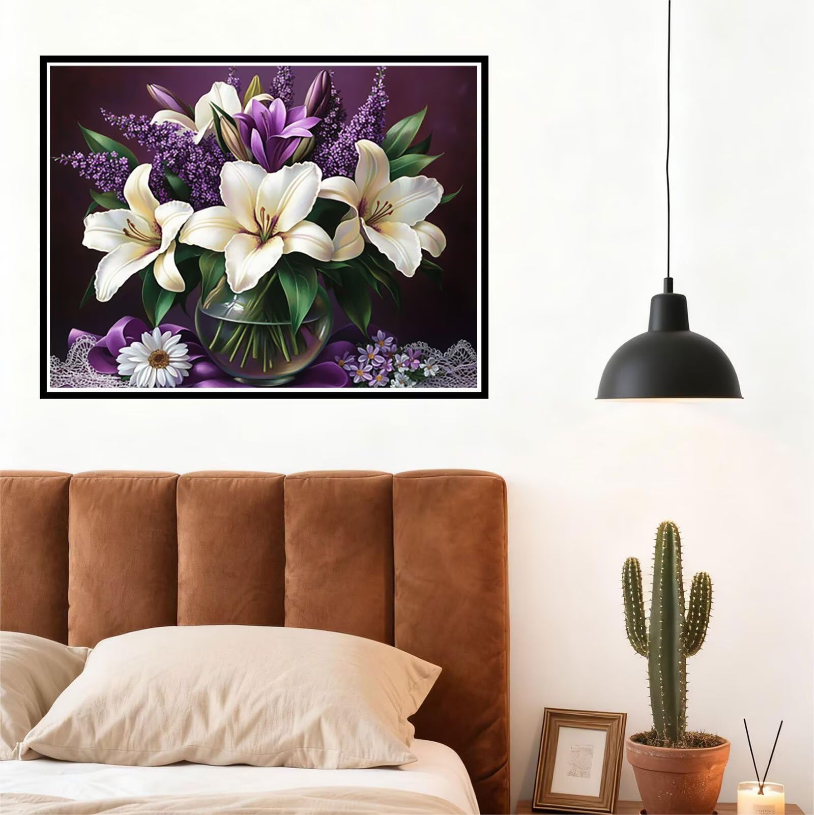 Retro Malen Nach Zahlen Erwachsene Blume Malen Nach Zahlen Kinder ab 7, Set Erwachsene Bastelsachen Kreativ Set für Kinder Geschenke für Männer, Weihnachten Halloween Deko Ohne Rahmen 60x80cm H - 596