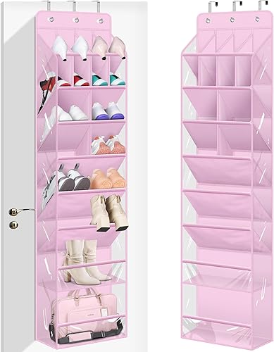 Miniatura 3 de MISSLO Organizador de zapatos de 12 niveles sobre la puerta y organizador de zapatos transparente sobre la puerta