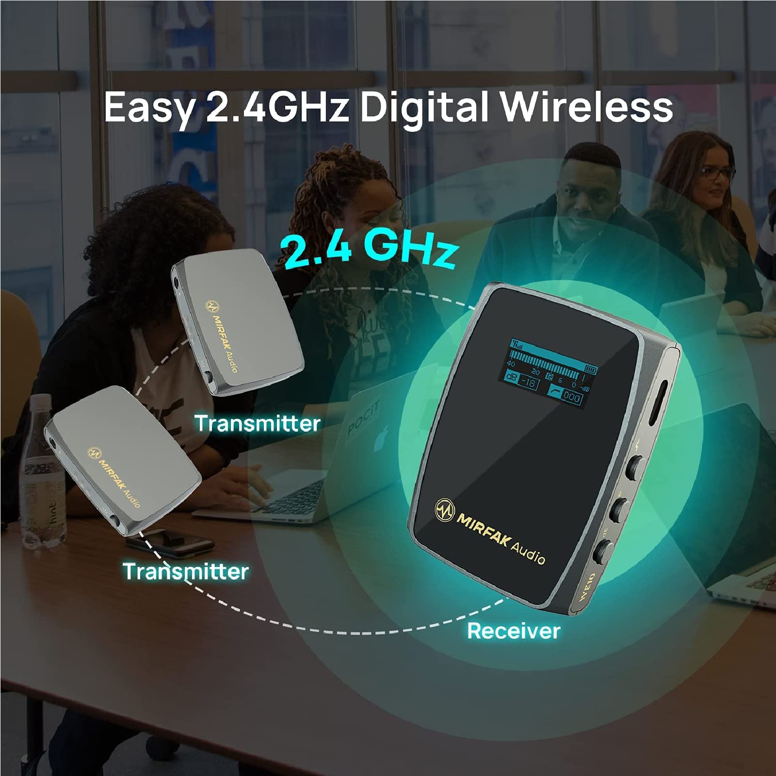 MIRFAK WE10Pro Dual Compact Transmitter Wireless Microphone System