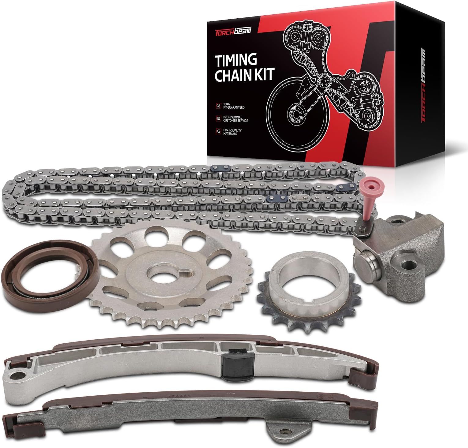 Torchbeam Engine Timing Chain Kit Compatible with Toyota Prius 2004-2009, Yaris 2007-2015, Prius C 2012-2013, Echo 2004-2005, Scion xB 2004-2006, xA 2004-2006