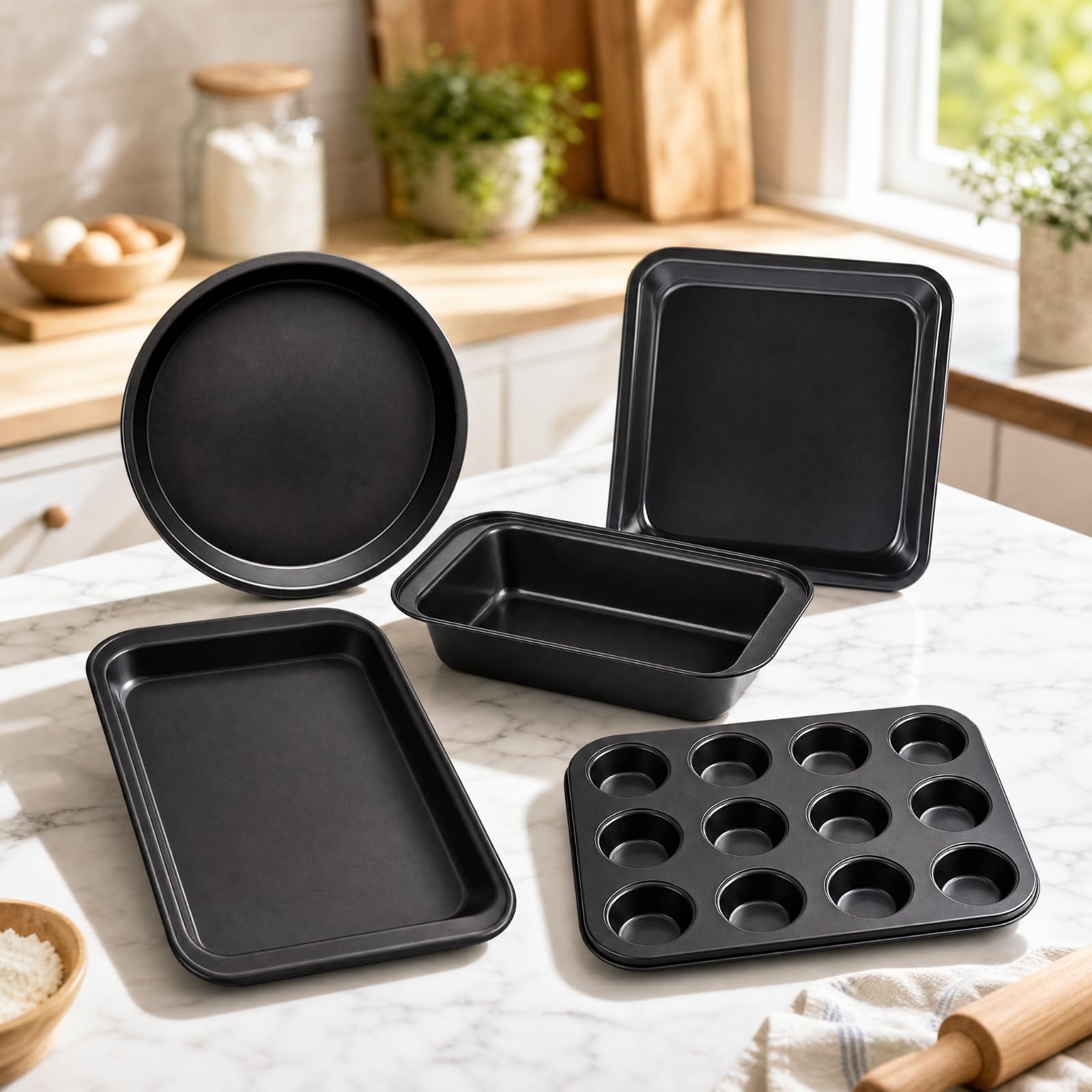 5 Stück 12er-Muffinform Kastenform vielseitig kreisförmige Kuchenform für Dessertzubereitung,