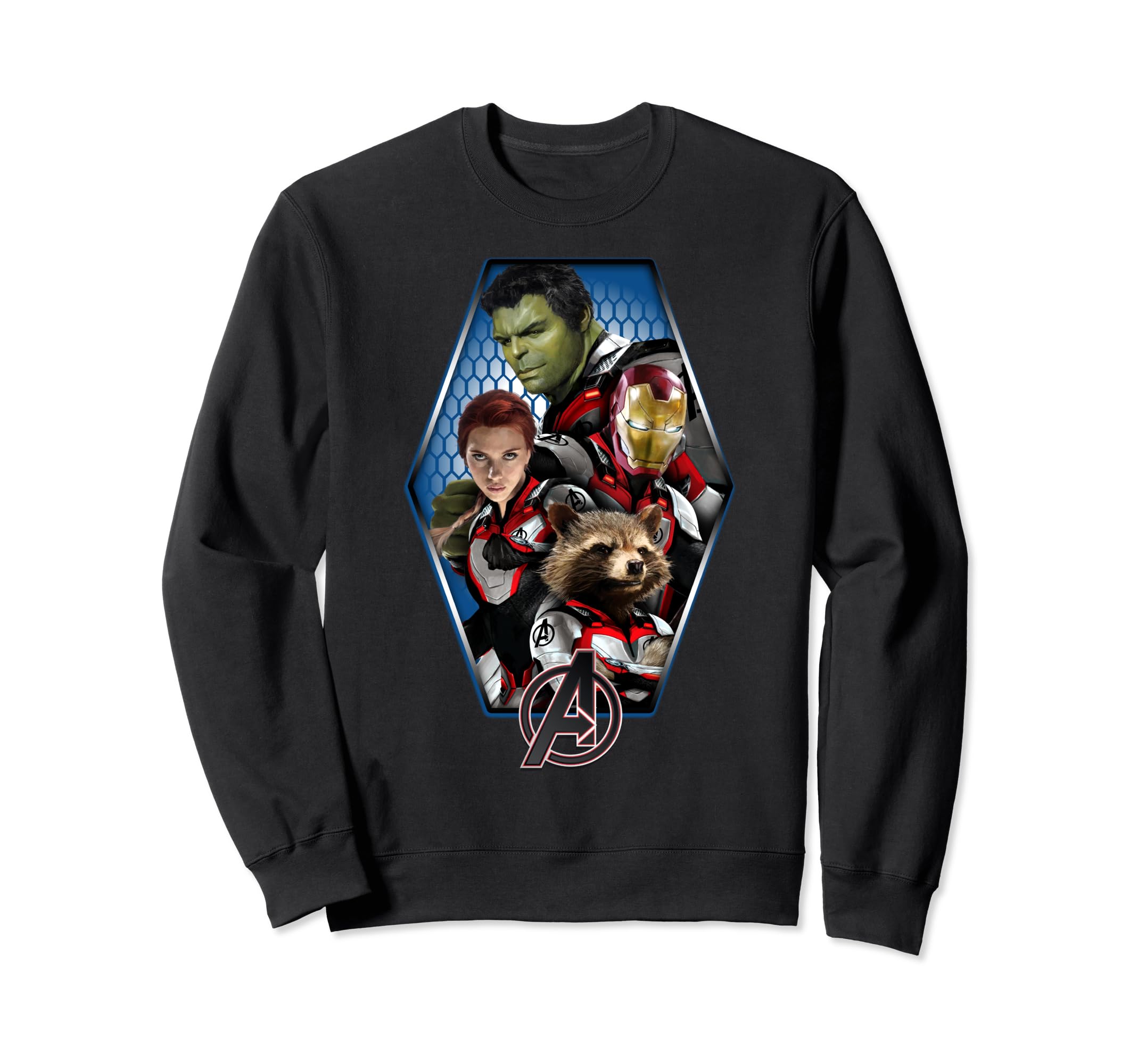 Sweatshirt Avengers Hexagon Marvel pull col rond coton Endgame