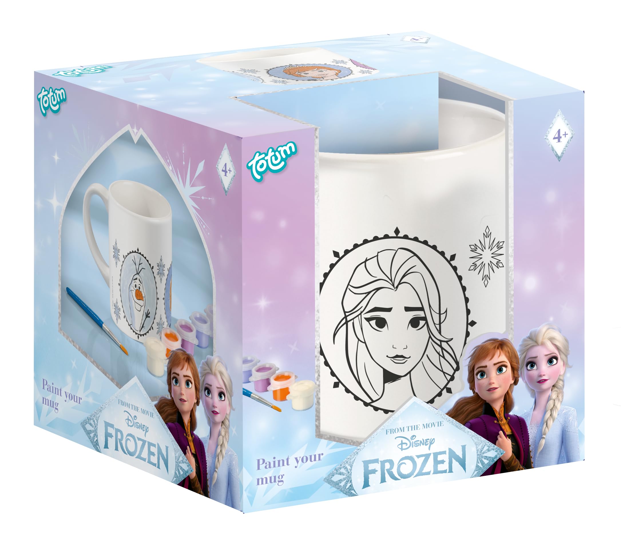 Totum Disney Frozen Paint Your Own Mug Kit Arts Craft Painting Elsa Anna Olaf