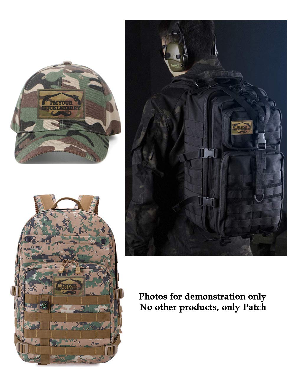 AliPlus I'm Your Huckleberry Parche táctico Moral Militar Parche 3D Bordado Gancho y Lazo para Mochilas Gorras Chaquetas (CP)