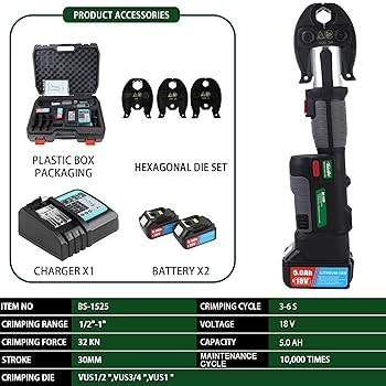 UTZIKO 18V Electric Pipe Crimping Tool for 1/2
