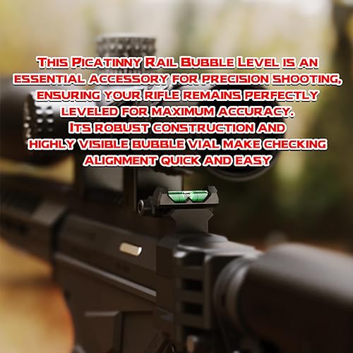Miniatura 5 de Nivel de burbuja Picatinny de precisión, nivel anti-canto