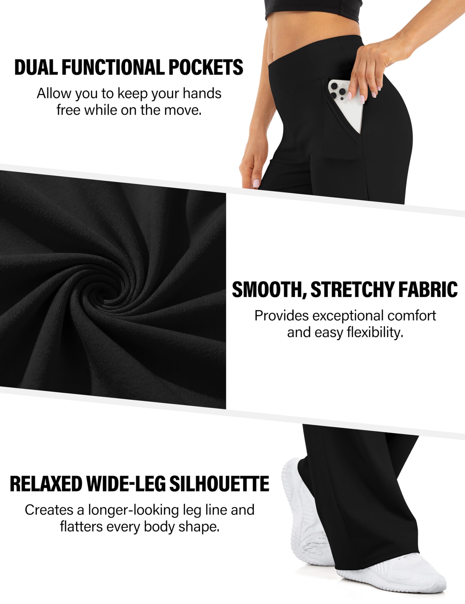 Blisset Paquete de 3 Leggings de Cintura Alta para Mujer, Pantalones Deportivos Suaves con Control de Abdomen para Correr, Yoga, Entrenamiento, Talla Regular y Grande
