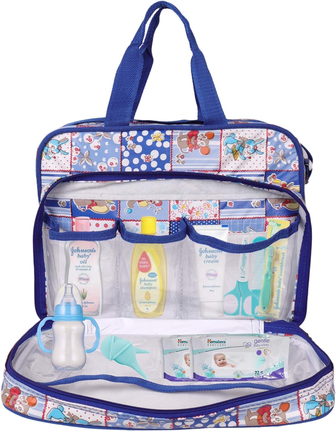 Mahdiya Mother Bag- Multi-Compartment Diaper Bag Collection with Baby Bottle Holder, Dress, Medicine Pouch, and Powder Compartment 0to1year Bag (Purple, Medium)-image-22