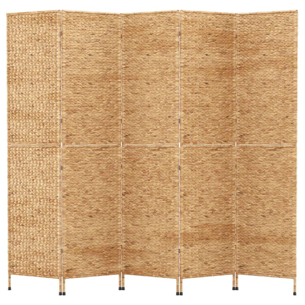 Paravento 5 pezzi 205x180 cm giacinto d'acqua divisorio