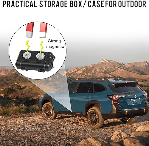 Vista 7 de Magnetic Key Holder Under Car, Hide A Key Outdoor/Under Car, Waterproof Magnetic Key Hider Outdoor 1 Paquete