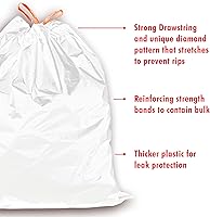 Vista 4 de iTouchless - Bolsas de basura grandes y resistentes para botes de 8 galones, para baño y cocina, para realizar composta y reciclaje en el hogar