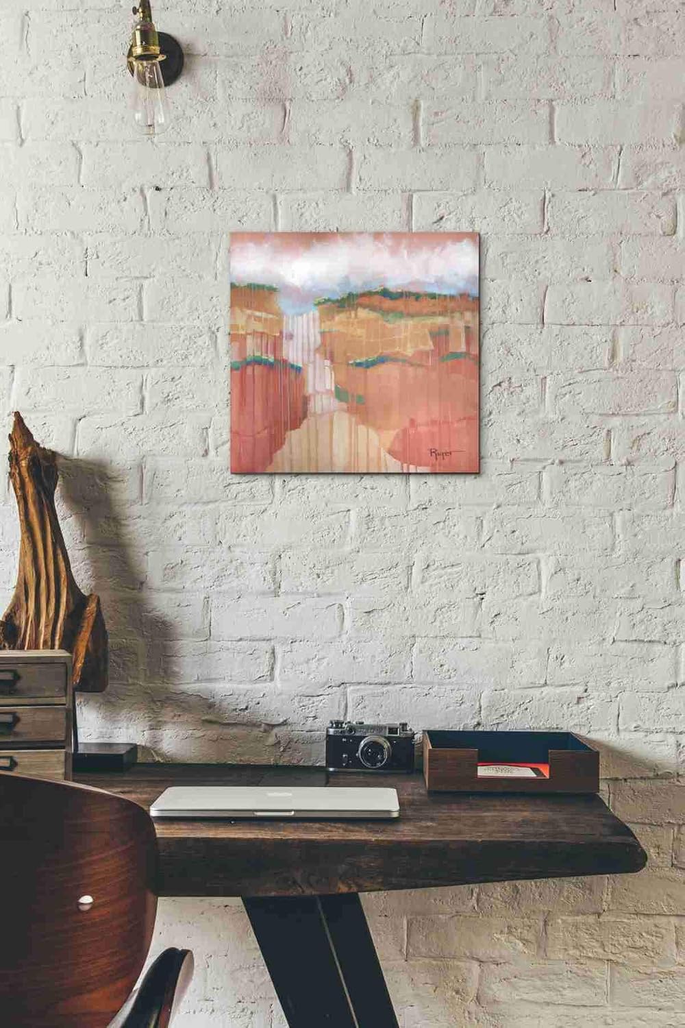 Epic Graffiti Dunes Giclee Canvas Wall Art, Orange