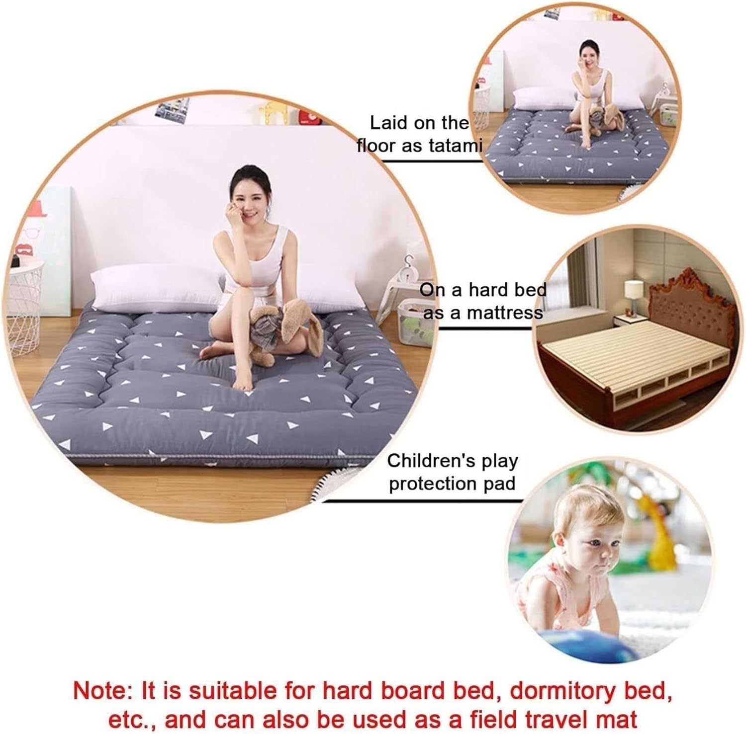 Materasso pieghevole arrotolabile thailandese massaggi materassi tatami tappetino materasso per pavimento,Antiscivolo E Traspirante(01,150x200cm)