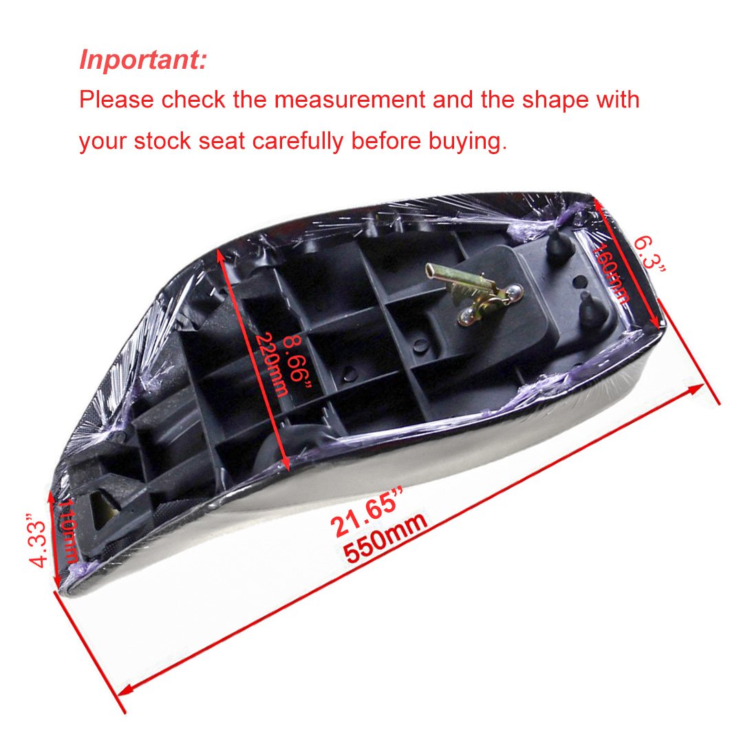 EJ.life Siège de VTT ATV Quad Seat Assembly Pad Built-In Soft Sponge