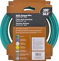 Vista 3 de Alambre verde tipo Clothesline, 100 pies, Hillman Fasteners 122100, Vinilo, Verde, 1