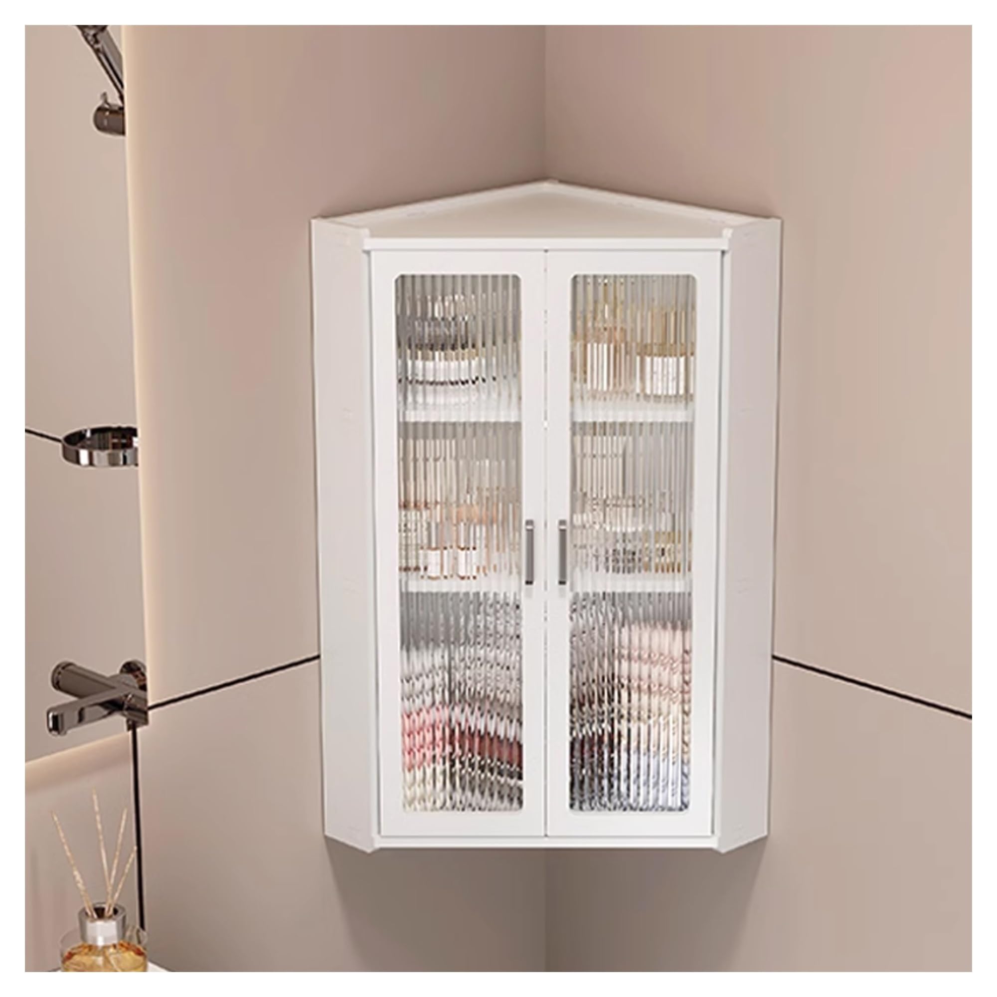 Bonnlo Badezimmerschrank Hängend - Mit Verstellbaren Regalen