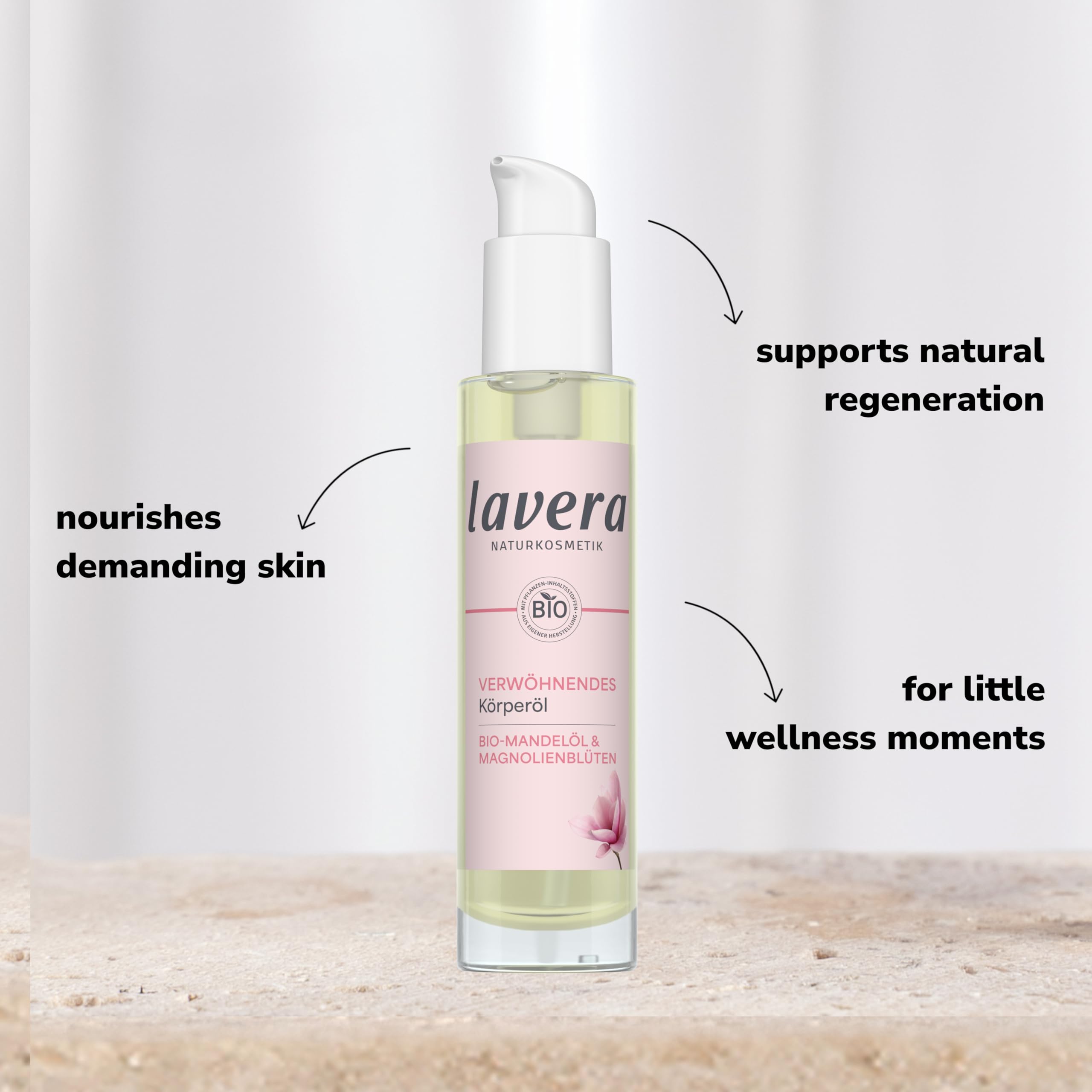 lavera Indulgent body oil - smooth skin feeling - regenerating & moisturising - vegan - natural cosmetics - 100 ml - Image 3