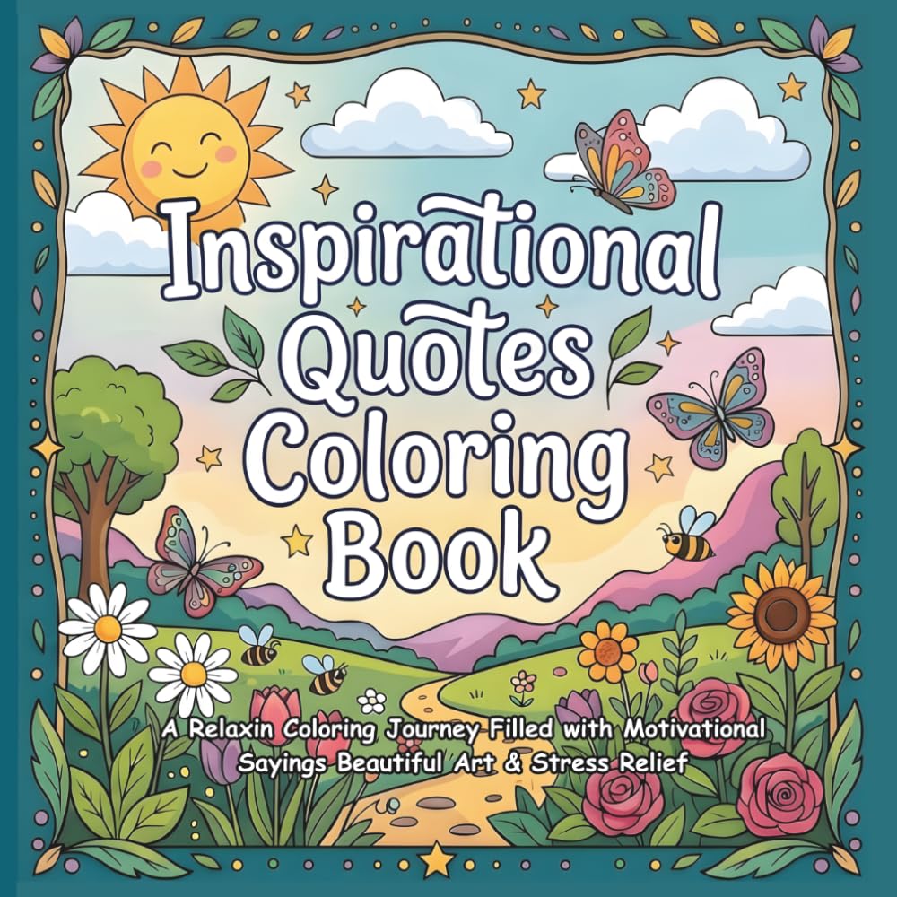 Inspirational Quotes Coloring Book: 50+ Relaxing Designs with Uplifting Quotes for Teens & Adults | Stress Relief, Mindfulness & Positivity