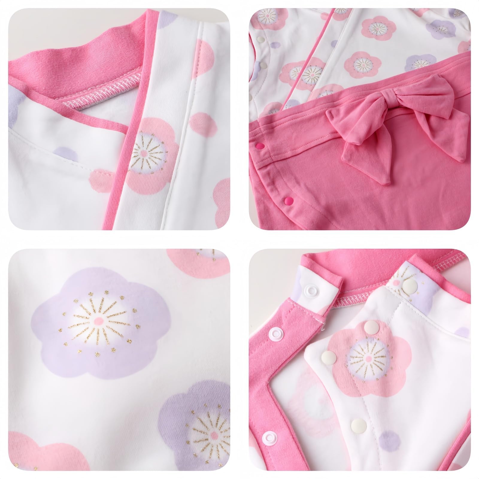 Barboteuse Bimono Pour Bébé Onesie Anime Toddler Kimono en Coton Pour Enfants Combinaison Cosplay Pour Bébés Filles et Garçons,avec 2 Paires de Chaussettes