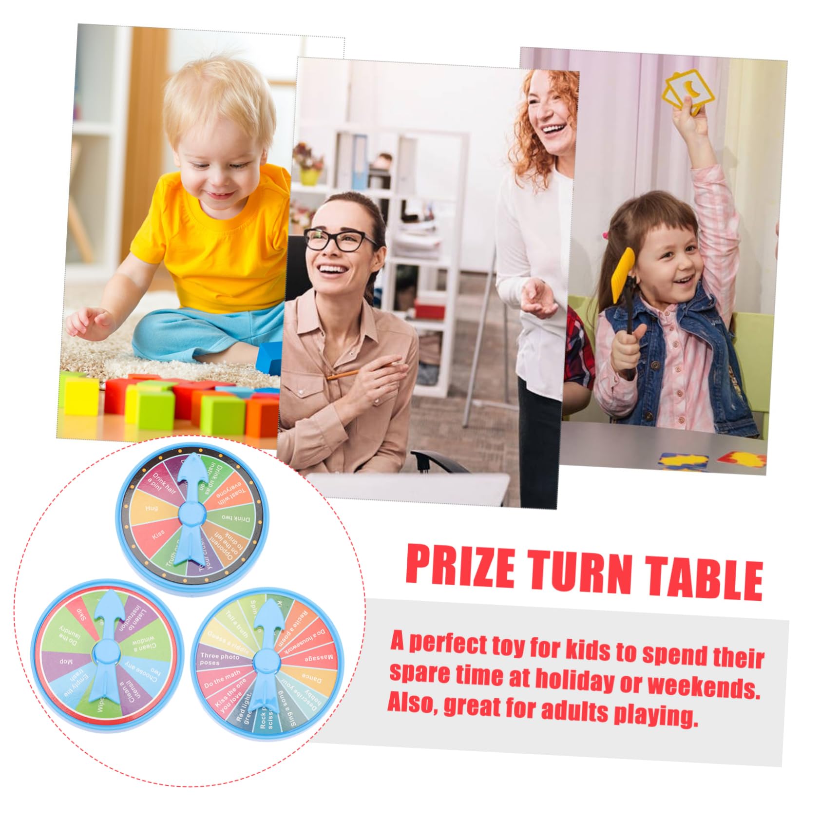 Toddmomy 10 Sets Rotating Wheel Tabletop Small Raffle Wheel for Prizes Party Toys