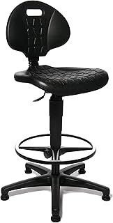 Topstar Arbeitsstuhl 72220PU0T, hohe Sitzhöhe , Gleitern, Fussring