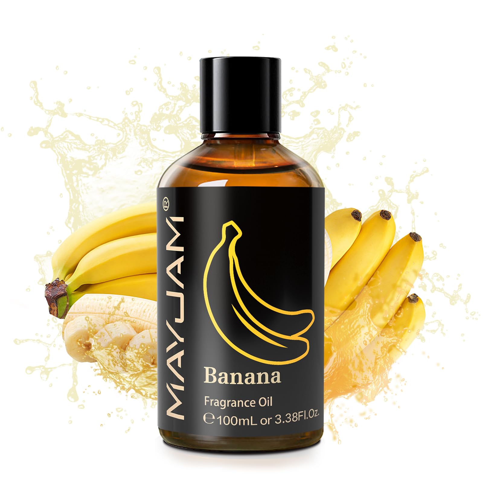 MAYJAM Olio Essenziale di Banana 100ml, Olio Di Fragranza Premium Per Diffusori di Olio Essenziali, Aromaterapia, Casa, Bruciatore Di Olio