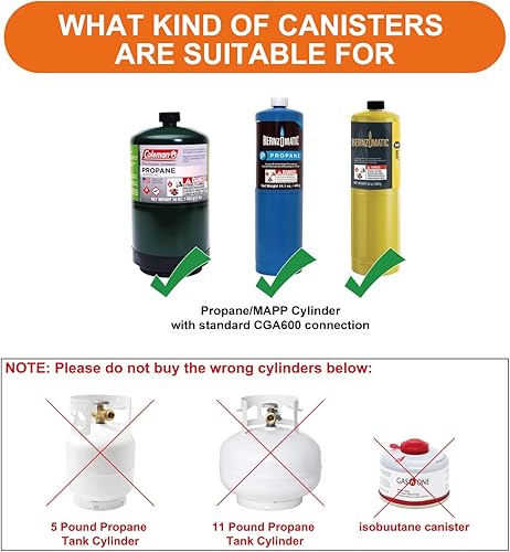 Miniatura 7 de Adaptador remoto de propano a isobutano, entrada de tanque de propano de 1 libra,Salida de válvula lindal de conexión EN417,Adaptador de estufa de