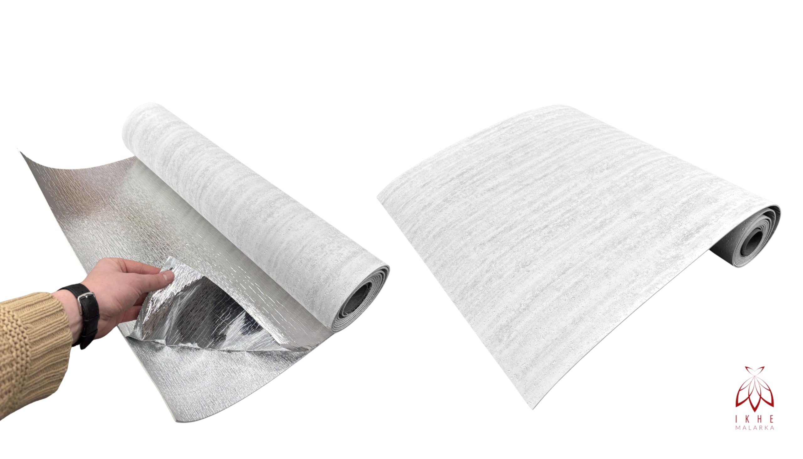 1,8 m² SXP Rouleau de revêtement mural autocollant 3D, 60 x 300 cm, panneau mural flexible, aspect pierre en béton, imperméable et isolant thermique, papier peint pour mur et plafond, béton gris clair