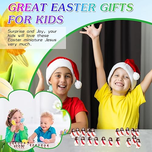 Miniatura 5 de Sumind 50 figuras de Jesús pequeño de Navidad, mini figuras de Jesús de bolsillo, diseño original a granel para Navidad, escondite y búsqueda