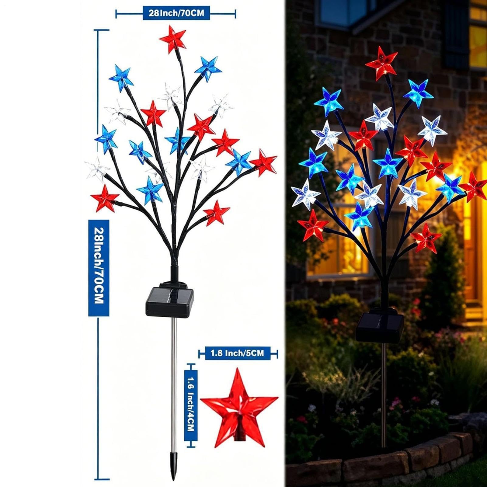 Lampy Solarne Ogrodowe - Palik W Zestawie Wodoodporne Odporne Na Pogodę,8-Trybowe Lampy LED Do Ścieżek | Dla Właścicieli Domów Ogrodników Ogrodu Podwórka Patio Podjazdu Tylnego