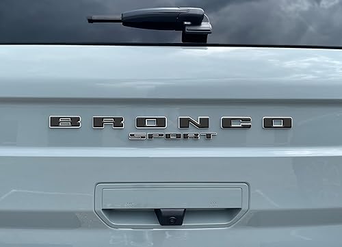 Vista 14 de Superposiciones de letras para portón elevador trasero, compatibles con Bronco Sport 2021-2026 Negro mate