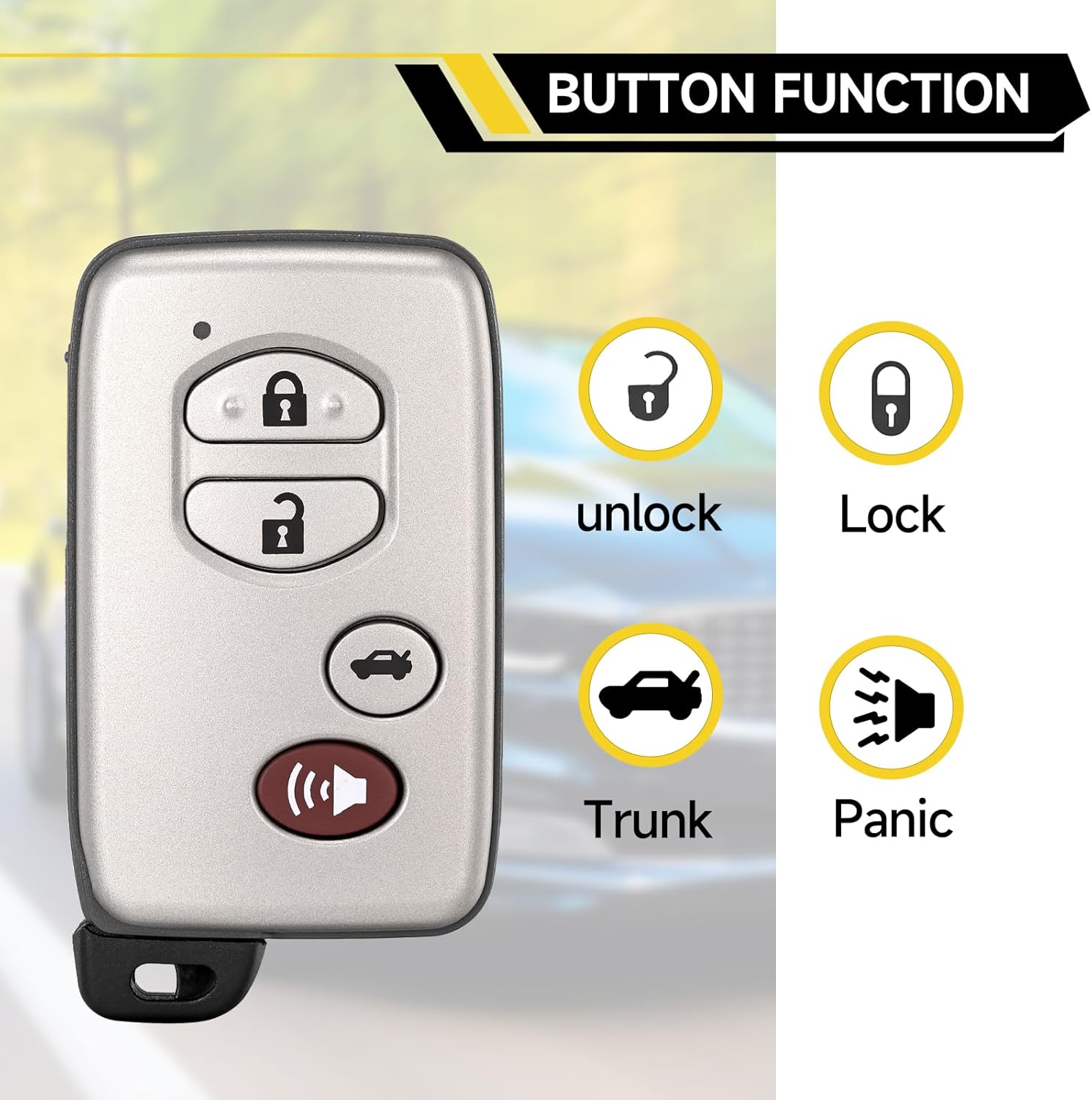 Key Fob Replacement Fits for Toyota Camry 2007-2009 Avalon 2007 2008 2009 2010 Smart Car Keyless Entry Remote HYQ14AAB 314.3MHz 89904-06041,89904-33181 271451-0140