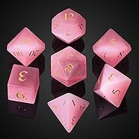Vista 37 de UDIXI Juego de dados de vidrio prisma, 7 dados de vidrio arcoíris esmerilado para juegos de mesa RPG (prisma arenado)