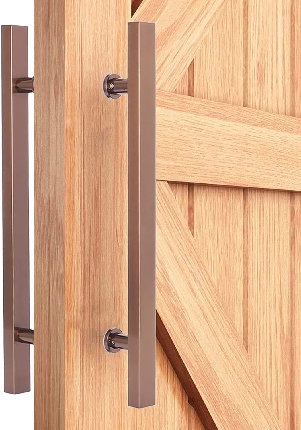 Sliding Door Handle Set,Stainless Steel Pipe Door Push Pull Bar Handle with Hardware Handle for Interior Exterior Glass Wooden Door