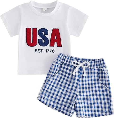 FYBITBO Baby Boy Summer Clothes Toddler 4th/Fourth of July U