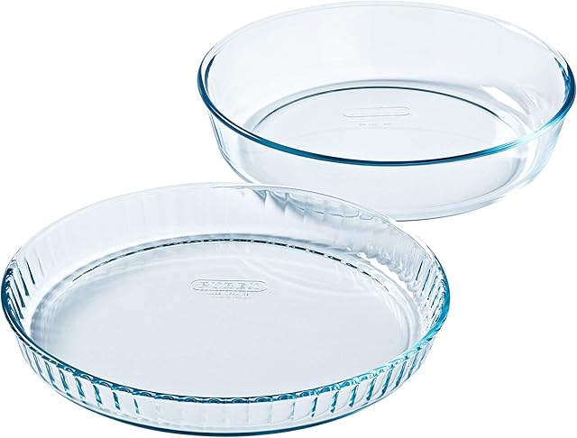 Pyrex® - Bake & Enjoy - Zestaw szklanych naczyń do pieczenia 28 cm i naczynia do ciasta 26 cm