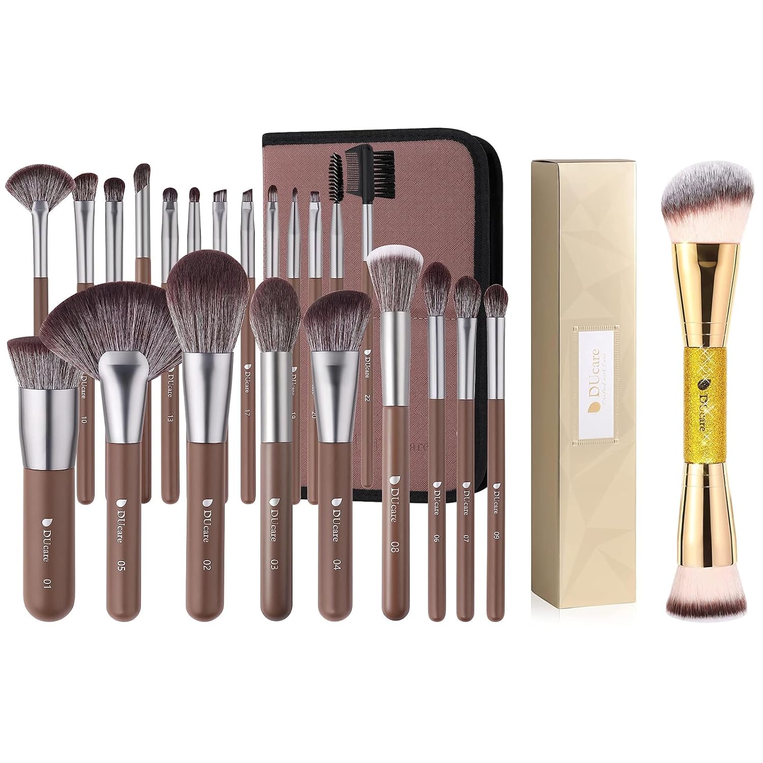 DUcare Makeup Brushes Professional with Bag + DUcare