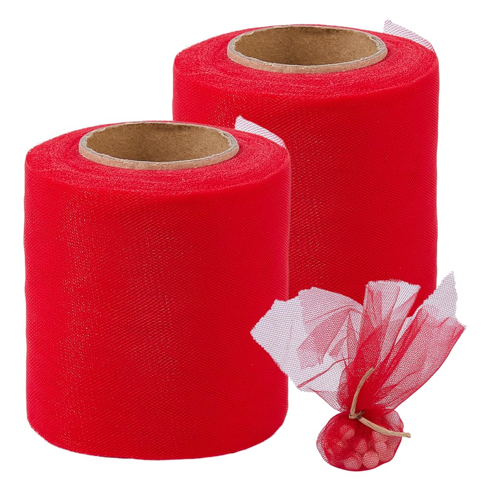 SUPERFINDINGS 2 Rolls Fishing Soft Spawn Net 2-7/8 inch Wide Fishing Spawn Sack Red Mesh Catfish Bait Holder Fishing Accessories for Roe Bags Great to Keep Fishing Bait Together