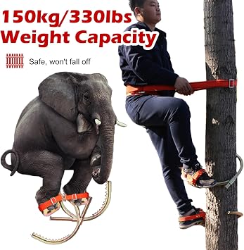 Adjustable Coconut Palm Tree Climbing Spikes - High-Strength Carbon Steel Foot Climbers