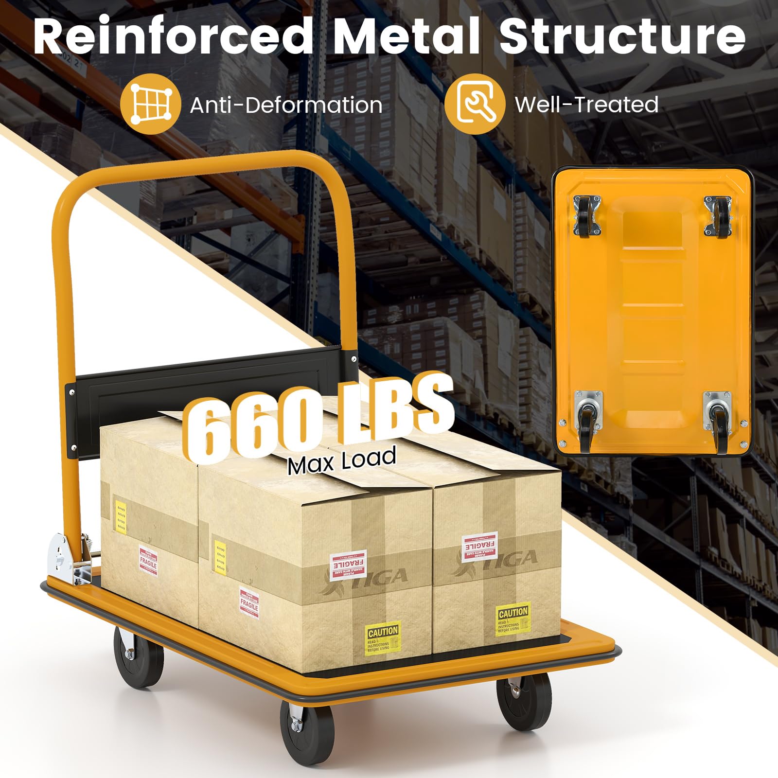 Push Cart Loading Screen Snapklik.com : Folding Push Cart Dolly, Moving Platform Hand Truck W ...