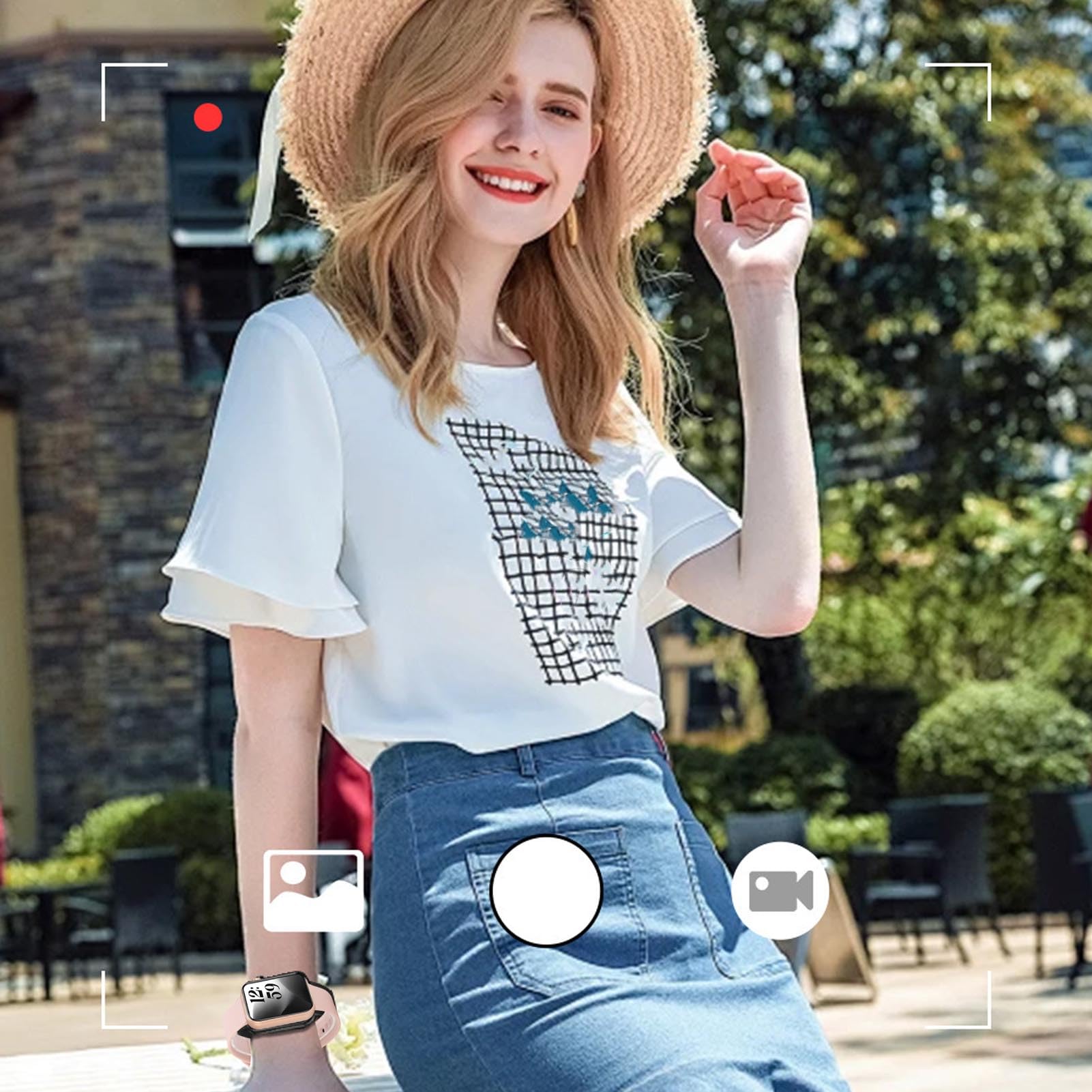 Garsent Smart Watch, Tracker Fitness z 1,91 -calowym Ekranem Dotykowym HD, 8+12 Trybów Sportowych, IP67 Waterproofing Smartwatch, Wsparcie Bluetooth Call Photo Nagrywanie Wideo dla