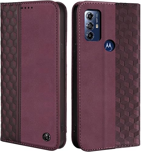 Funda tipo cartera para Moto G Play (2023) de 6.5 pulgadas - Funda para Motorola G Flip Fuerte Magnético Funda de piel sintética con tarjetero y