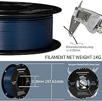 Vista 4 de TINMORRY Carbon Fiber PETG Filament 1.75 mm, High Rigidity & Strength PETG CF 3D Printer Filament, Compatible with Most FDM 3D Printers, 1 KG 1