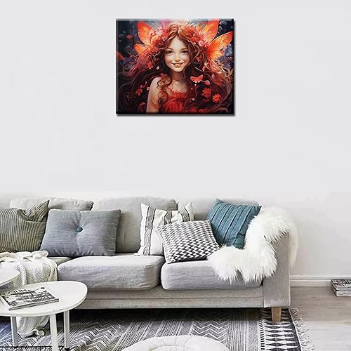 Miniatura 3 de Pintura por números para adultos, bebé, niña, ángel, bricolaje, pintura al óleo digital, pintura acrílica, linda niña, kits de pintura de lienzo