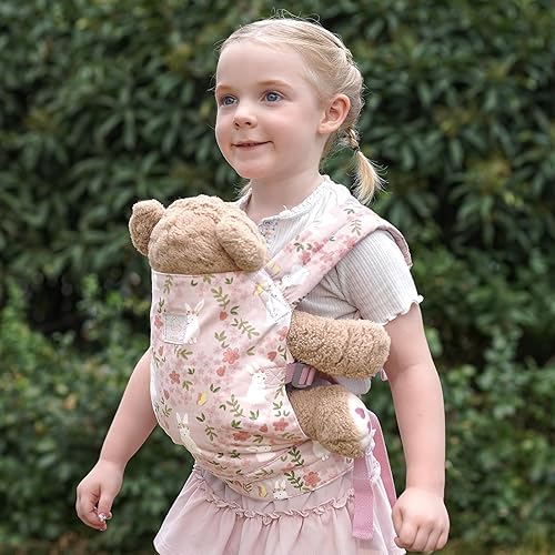 Miniatura 5 de GAGAKU Portabebés para niñas pequeñas, Eslinga portabebés de juguete para niños, accesorios de muñecas Reborn - Rosa - Conejo rosado
