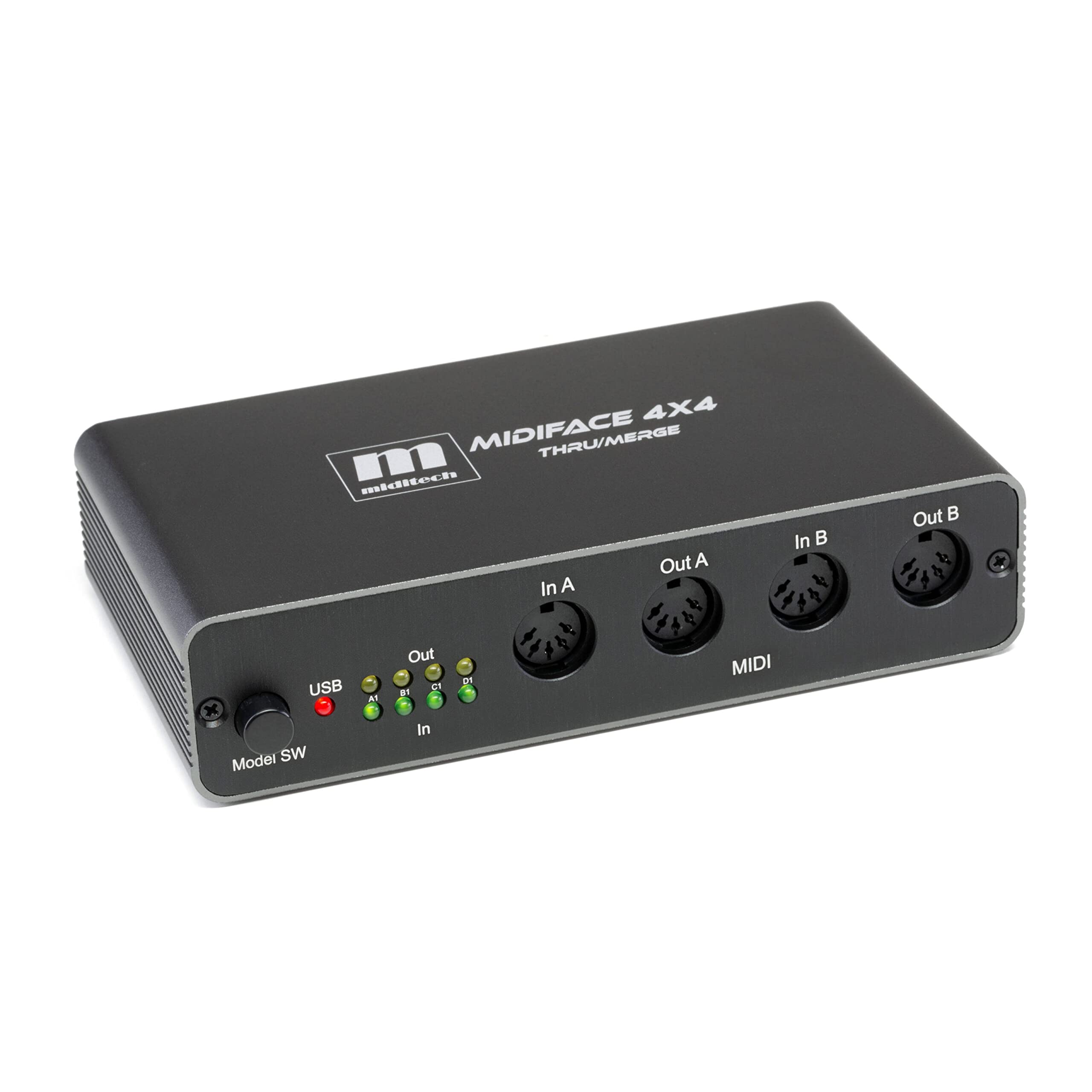 Miditech MIDIFACE 4x4 thru/merge 4 IN + 4 OUT + stand alone - Interface MIDI