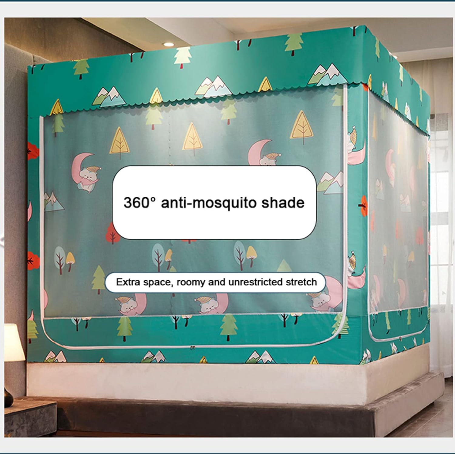 Generic Four Corner Post Princess Bed Canopy Curtains, Luxurious Bed Canopy for & Adults, Large Elegant Double Layer Bed Curtain Canopy Drapes, 1.2M